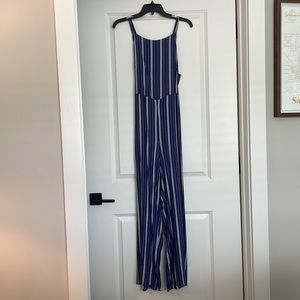 Blue Striped Jumpsuit